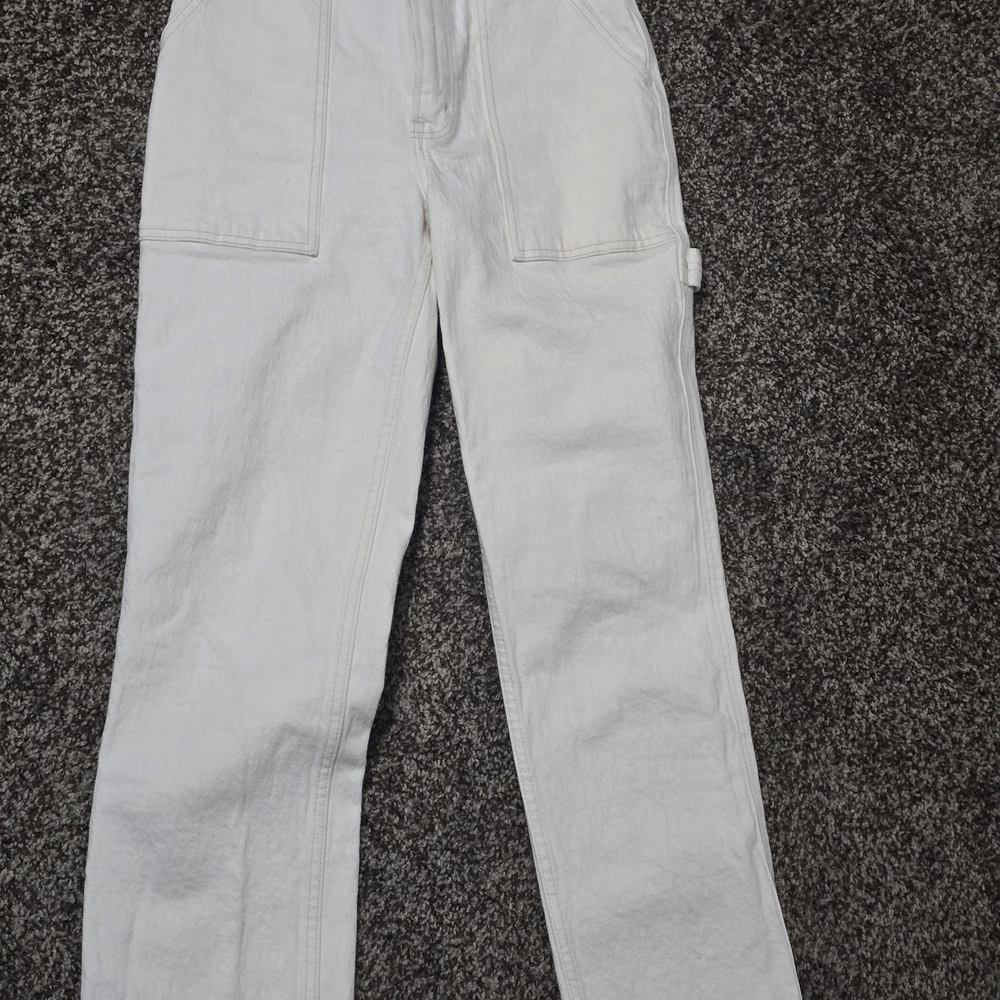 Abercrombie & Fitch Cream Ultra High Rise Pants